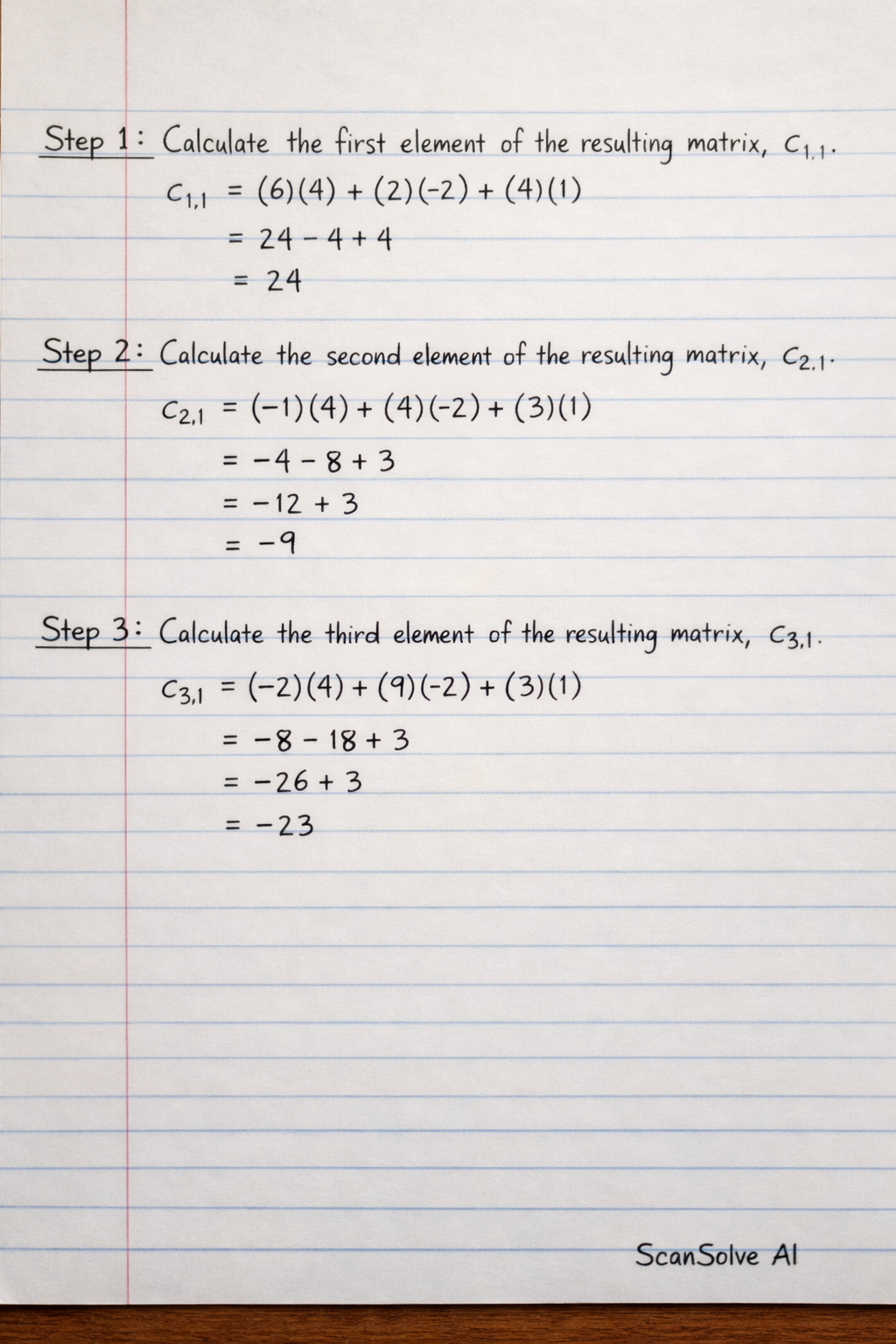 Handwritten step-by-step solution preview