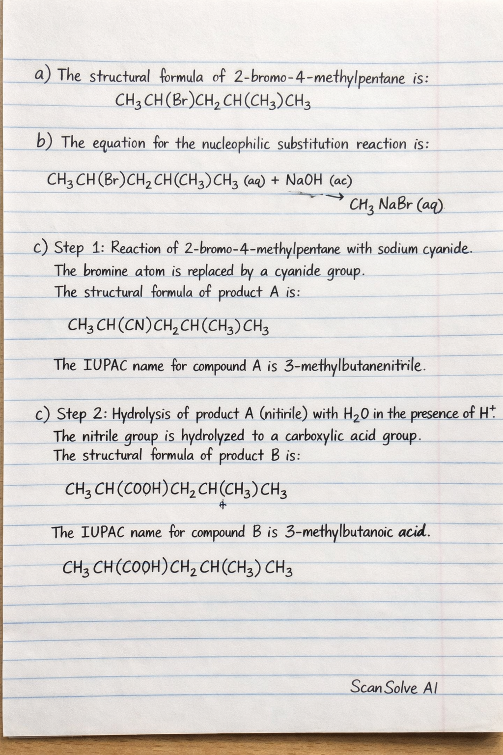 Handwritten step-by-step solution preview