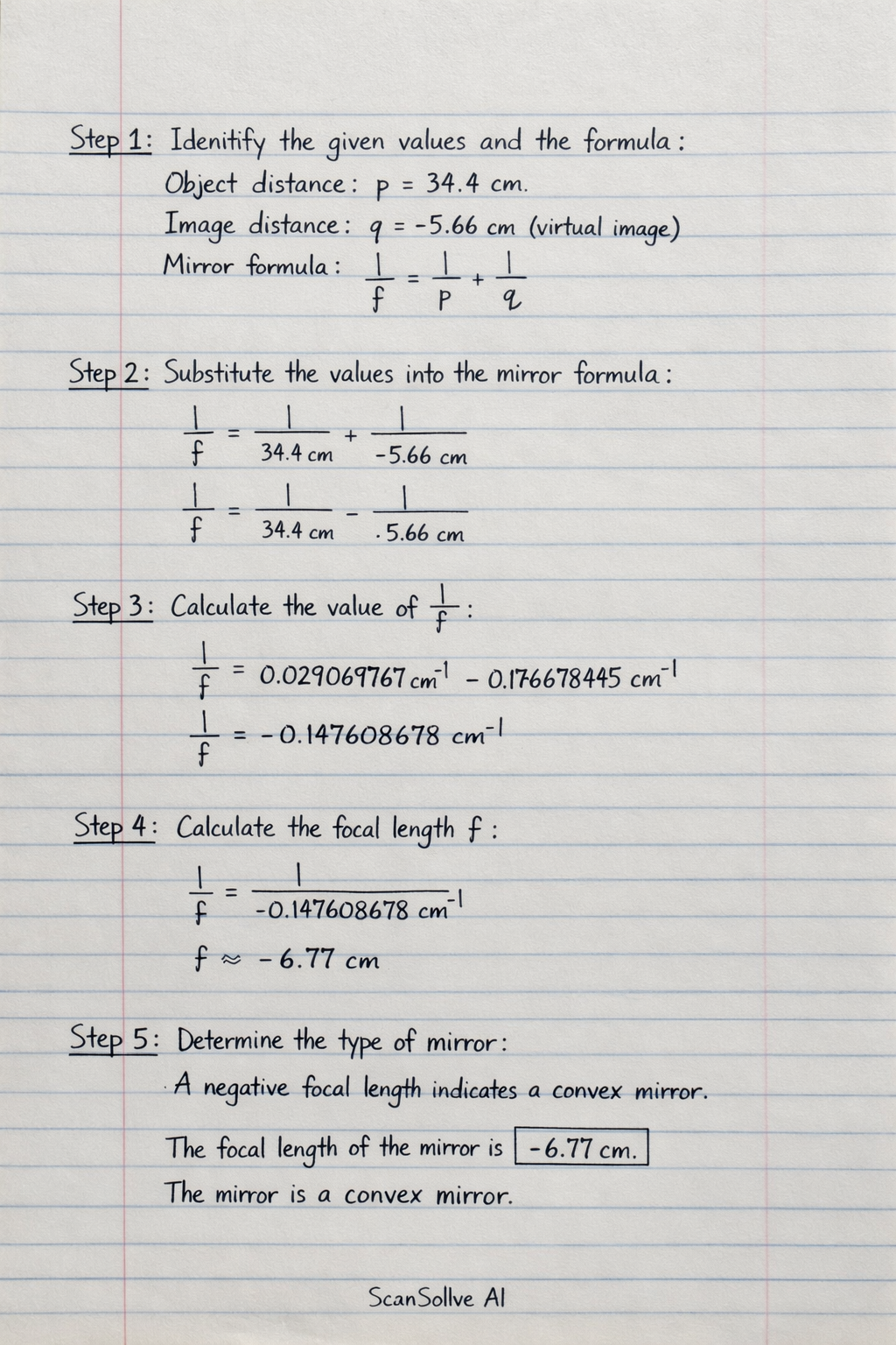 Handwritten step-by-step solution preview