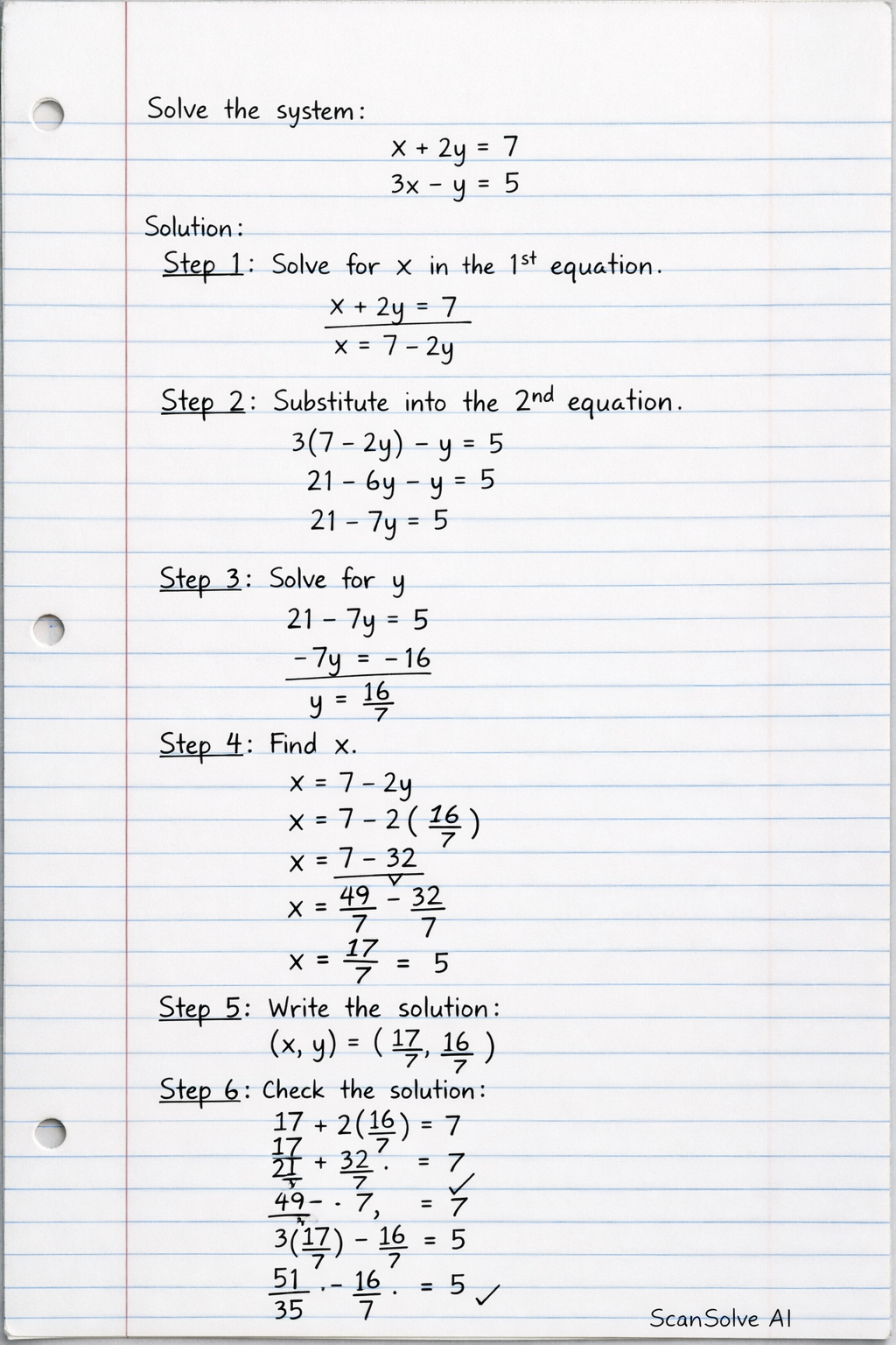 Handwritten step-by-step solution preview