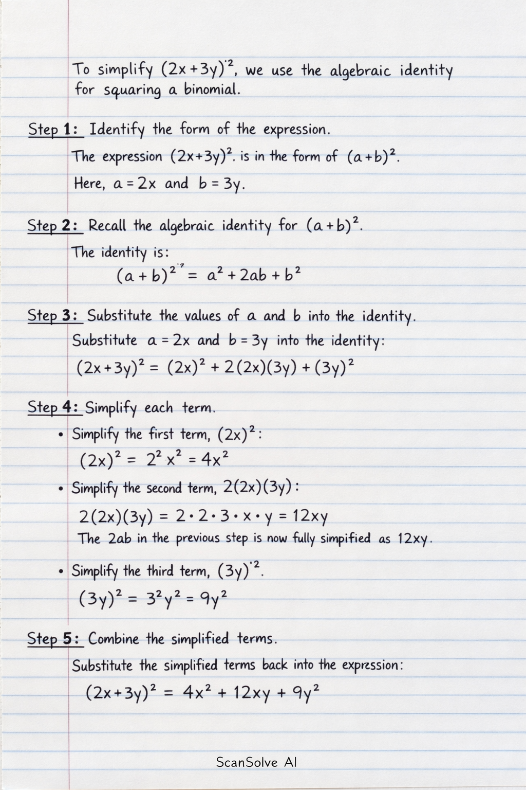 Handwritten step-by-step solution preview