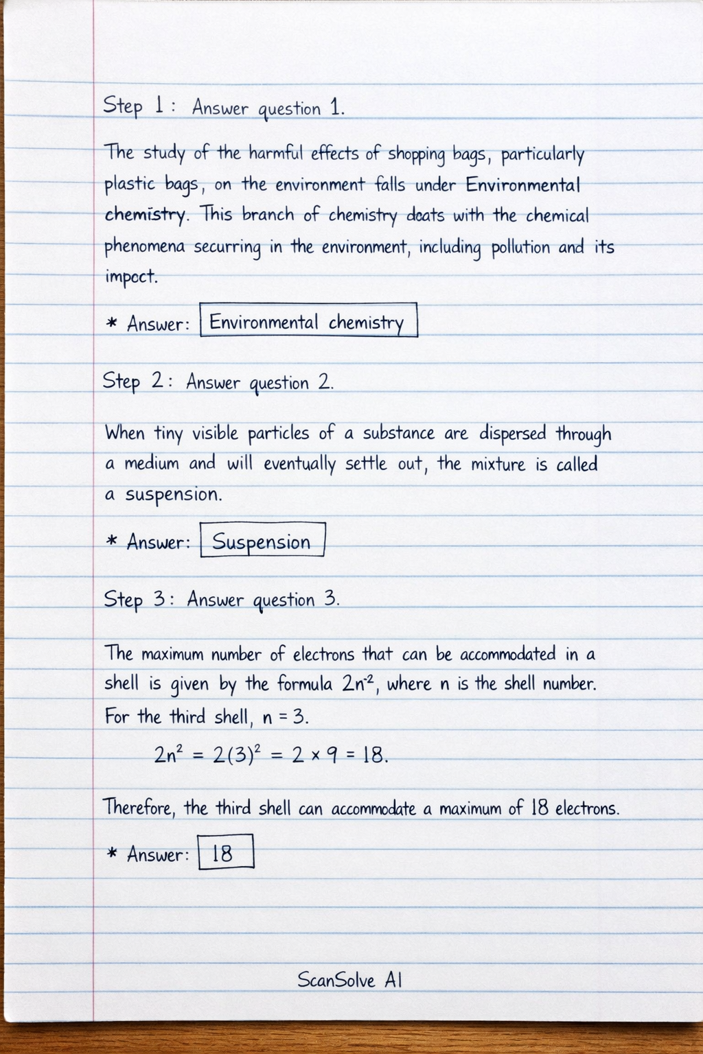Handwritten step-by-step solution preview
