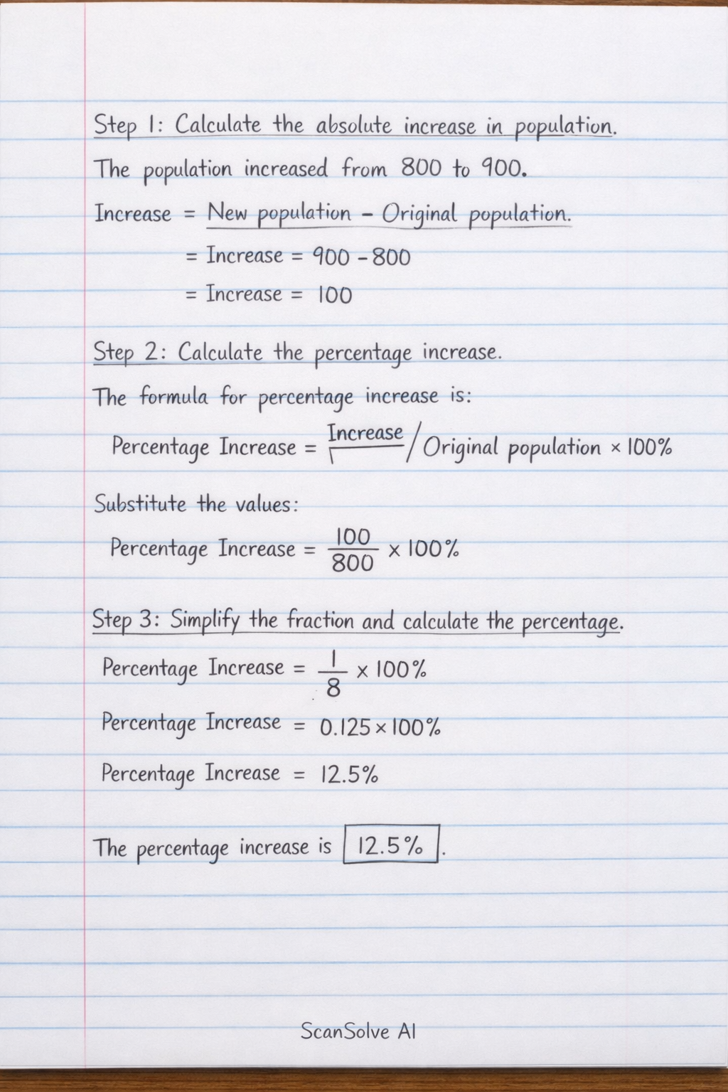 Handwritten step-by-step solution preview