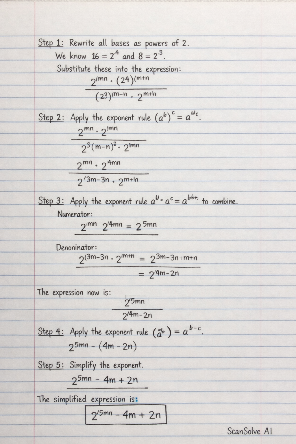 Handwritten step-by-step solution preview