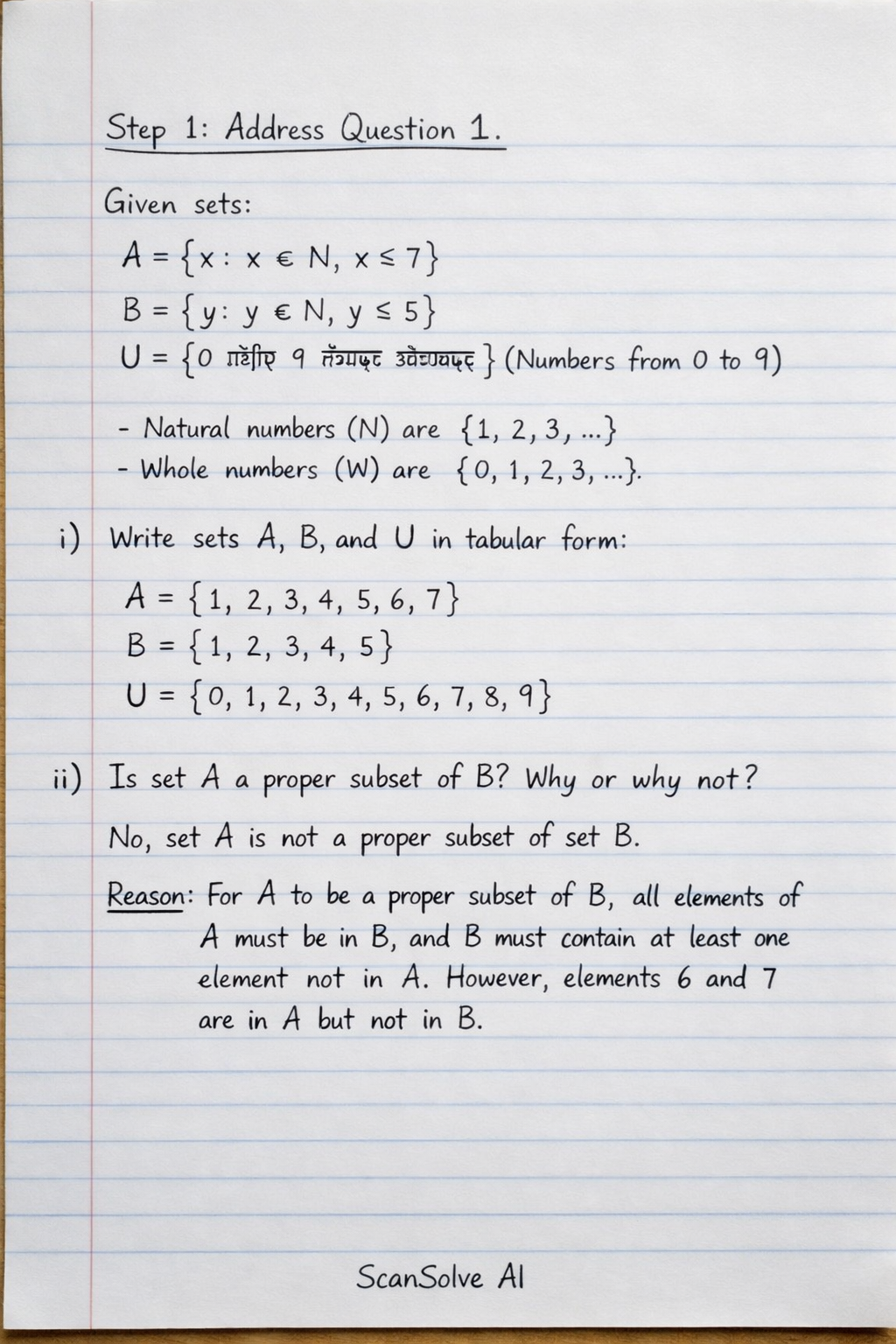 Handwritten step-by-step solution preview