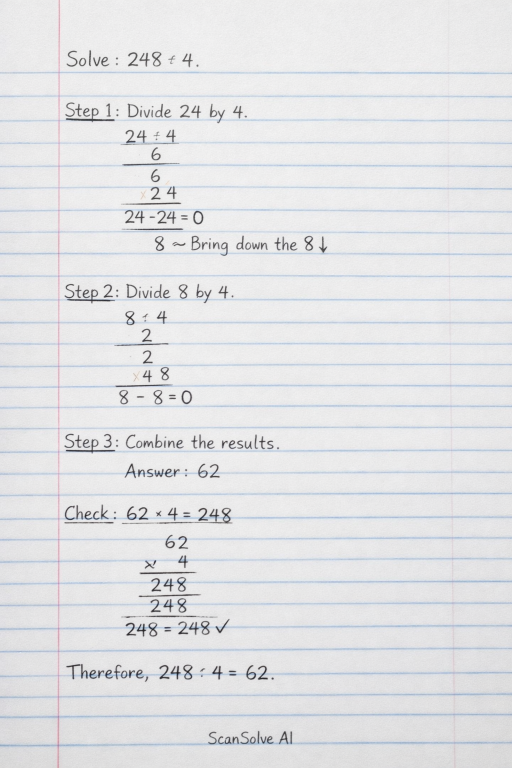 Handwritten step-by-step solution preview