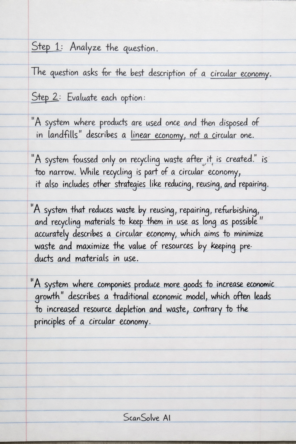 Handwritten step-by-step solution preview