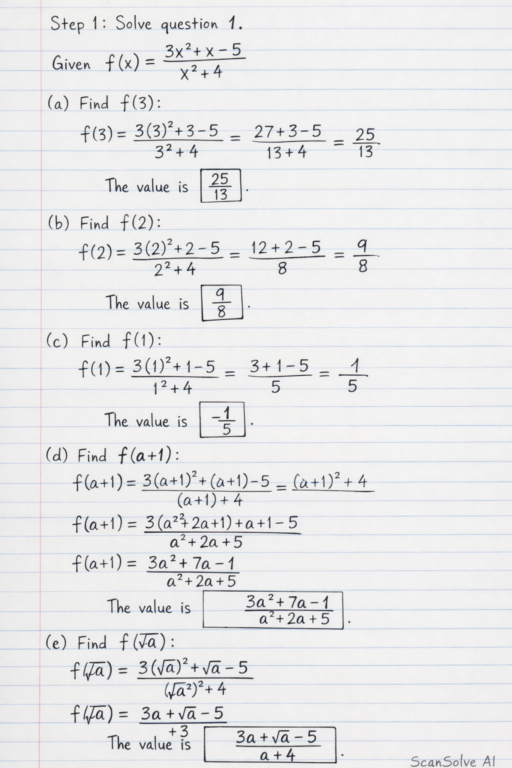 Handwritten step-by-step solution preview
