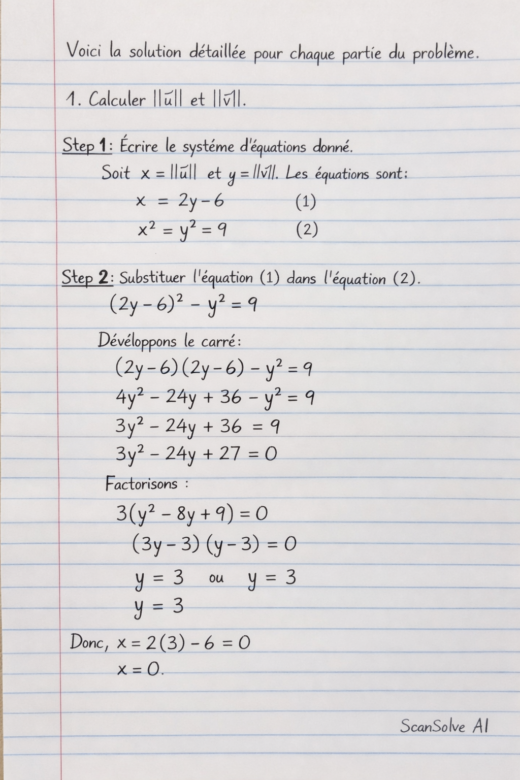 Handwritten step-by-step solution preview