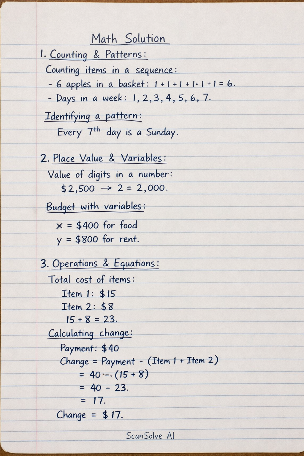 Handwritten step-by-step solution preview
