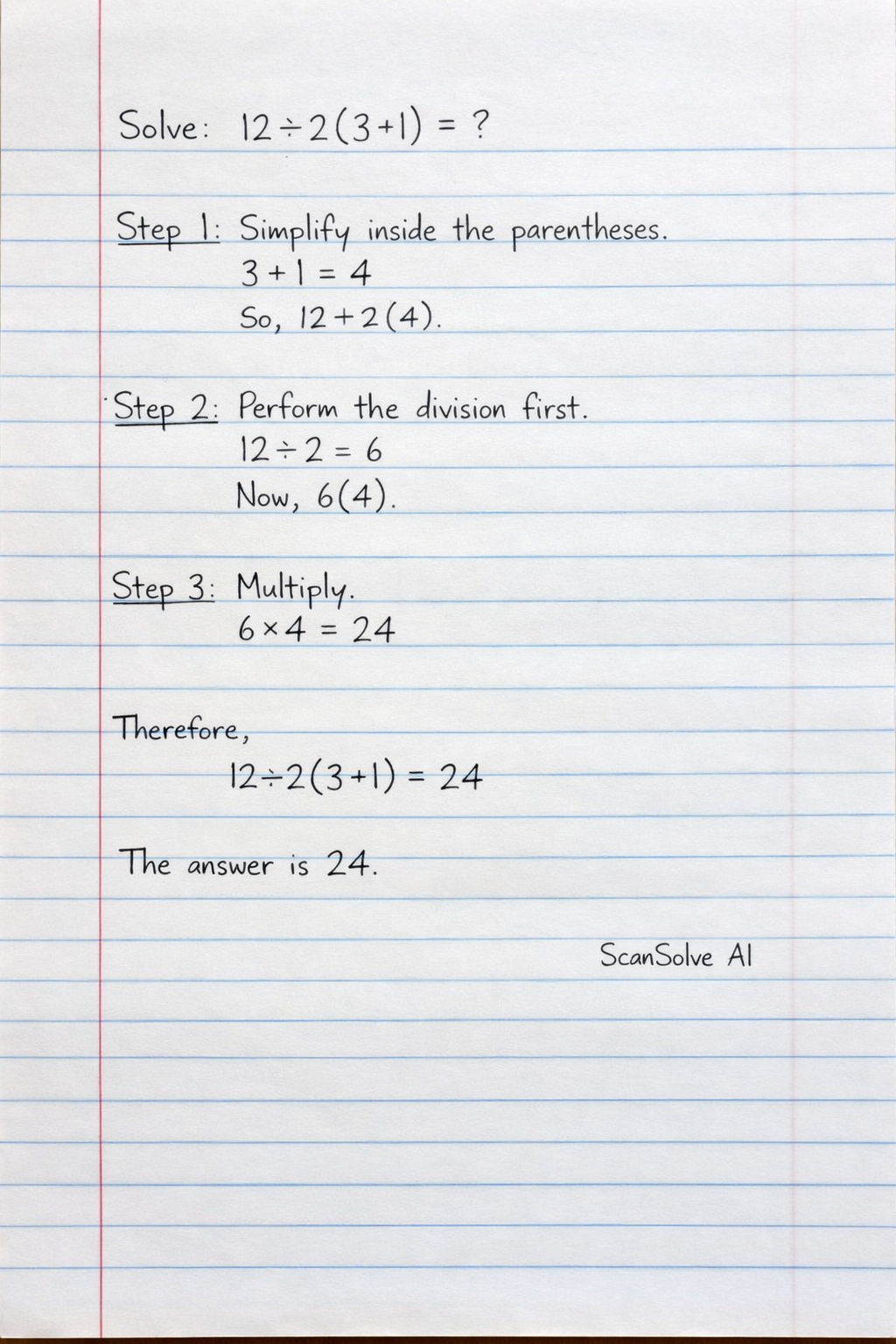 Handwritten step-by-step solution preview