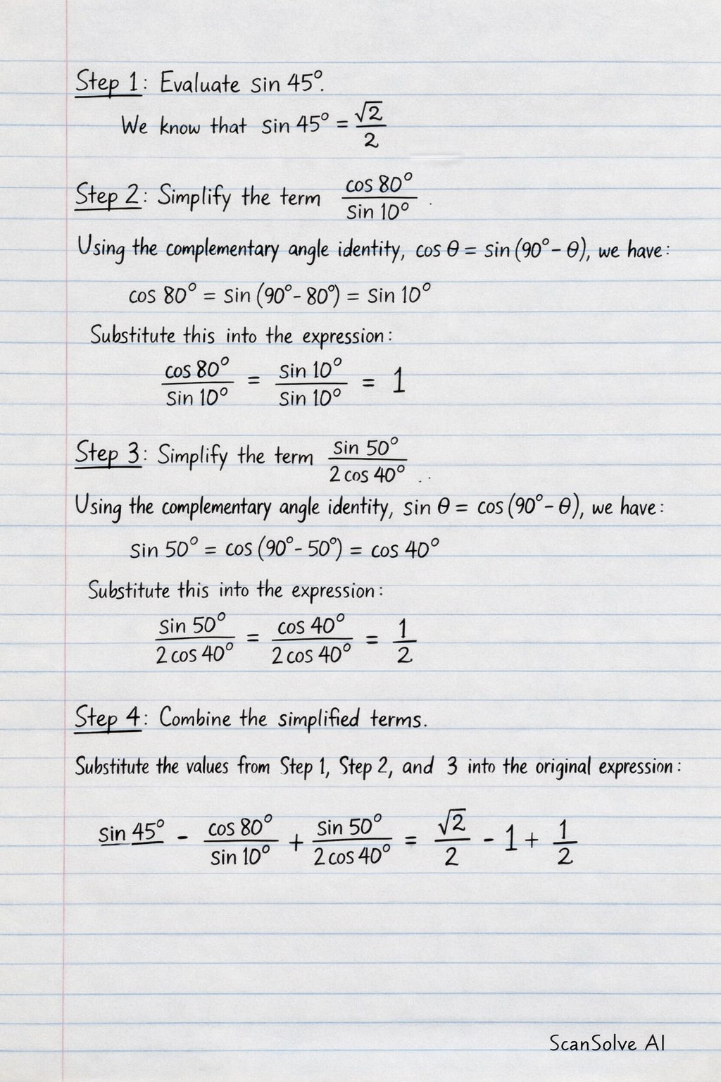 Handwritten step-by-step solution preview