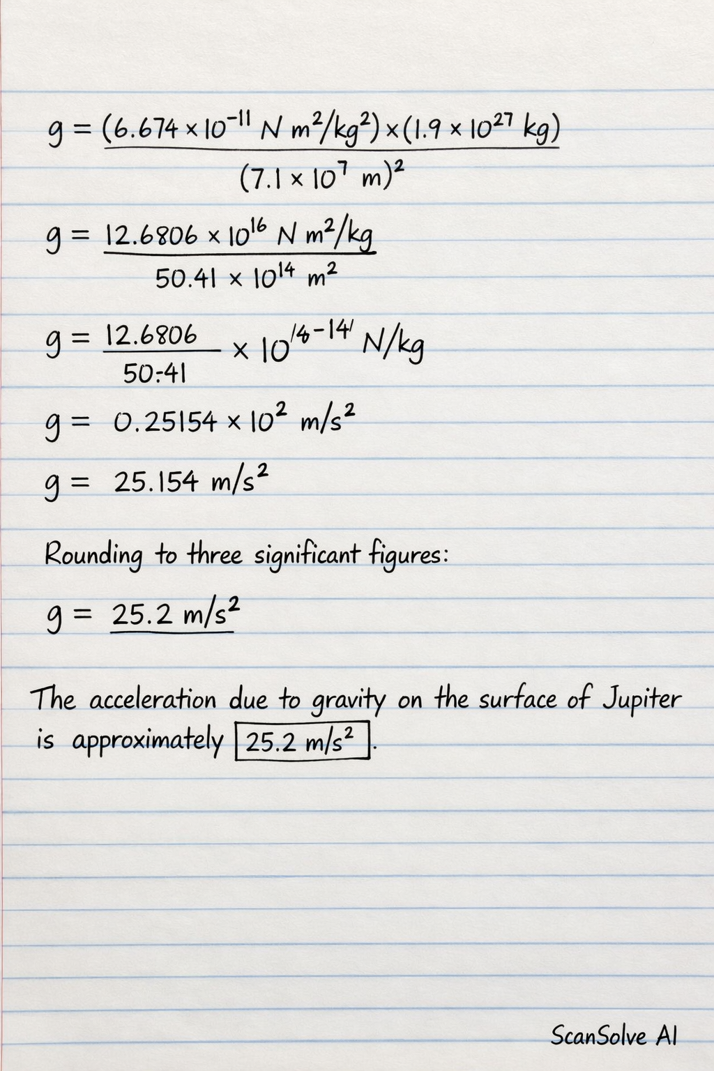 Handwritten step-by-step solution preview