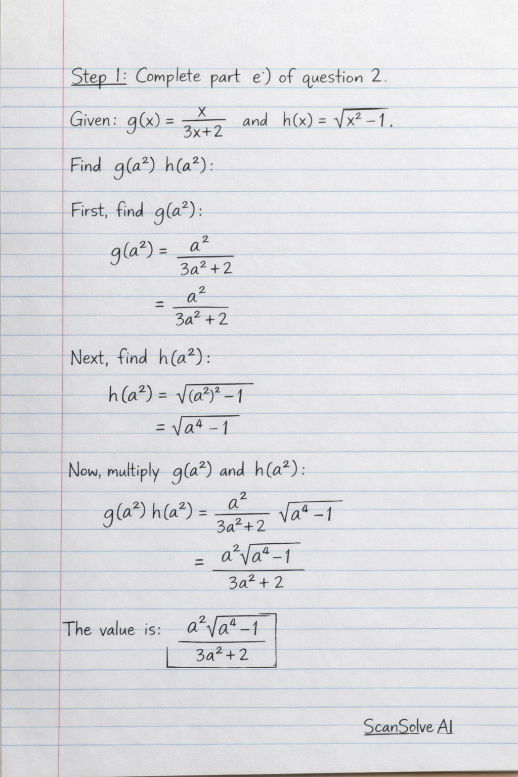 Handwritten step-by-step solution preview