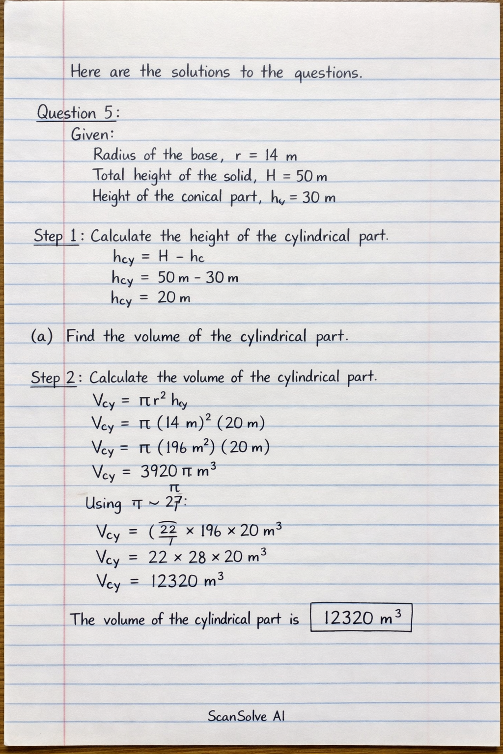 Handwritten step-by-step solution preview