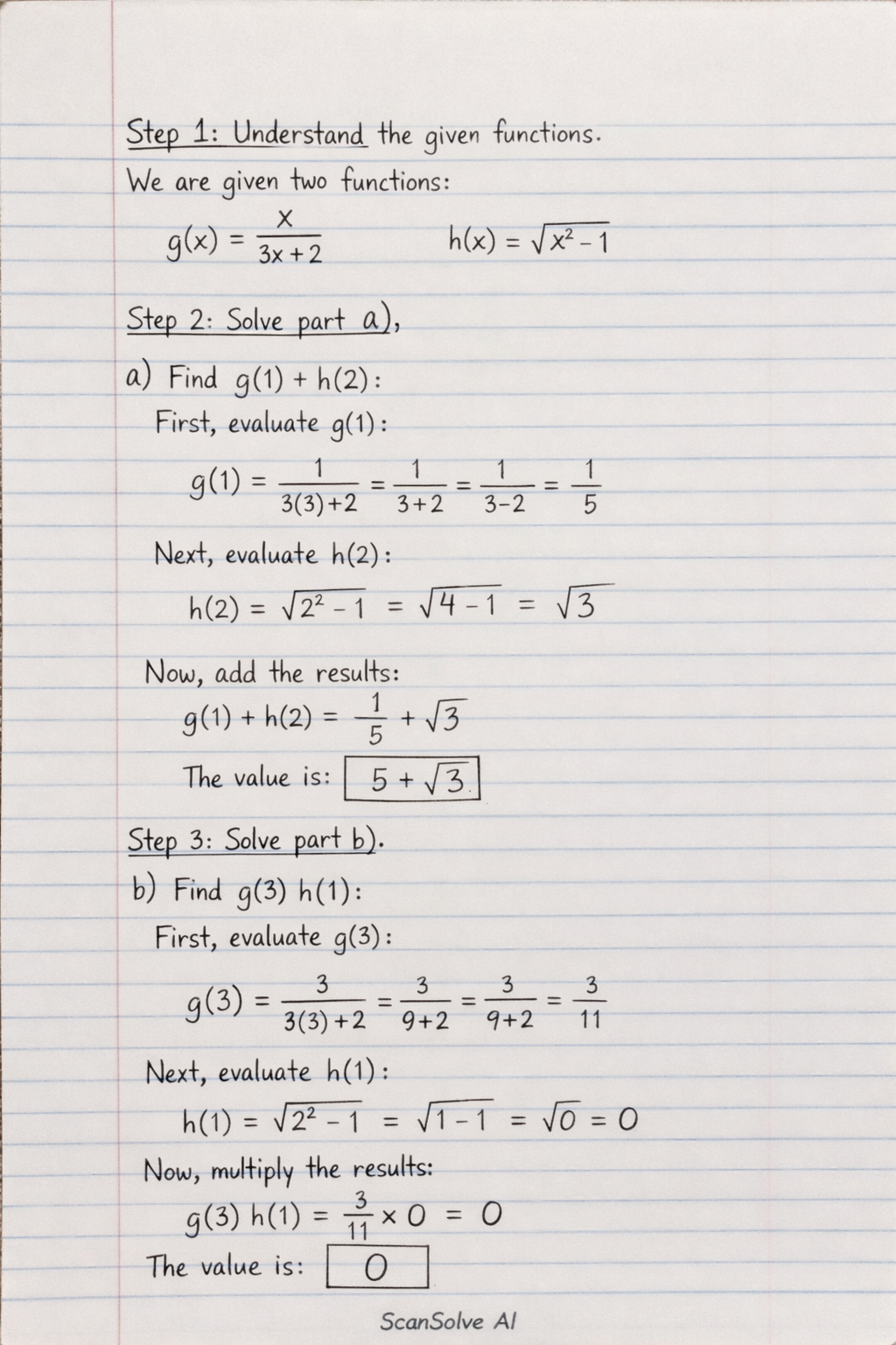 Handwritten step-by-step solution preview