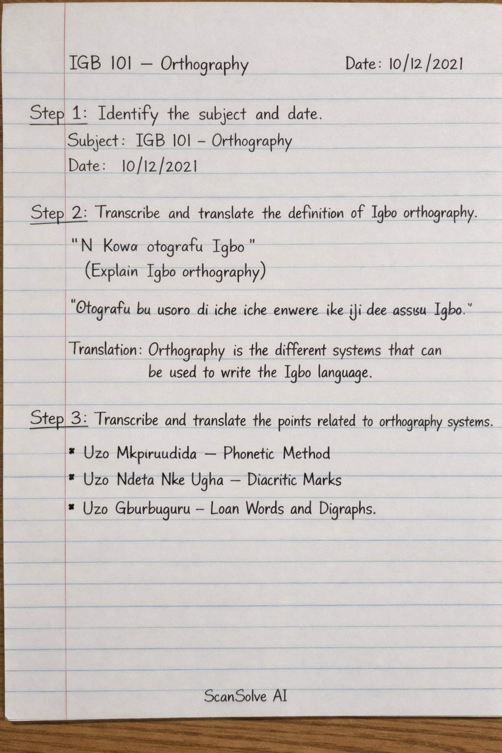 Handwritten step-by-step solution preview