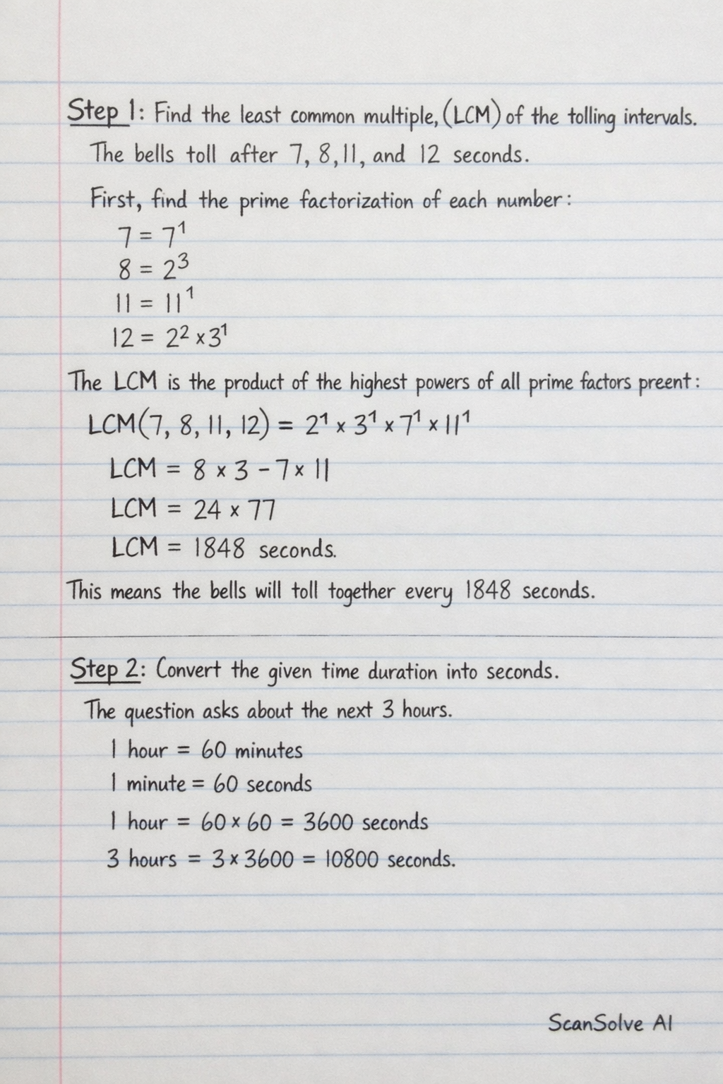 Handwritten step-by-step solution preview