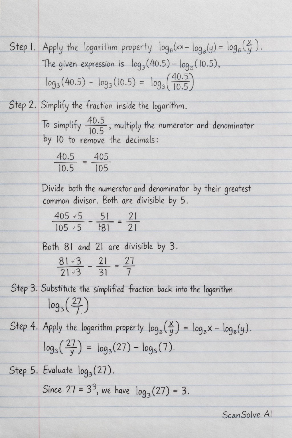 Handwritten step-by-step solution preview