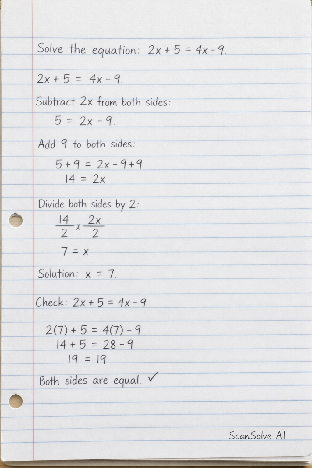 Handwritten step-by-step solution preview