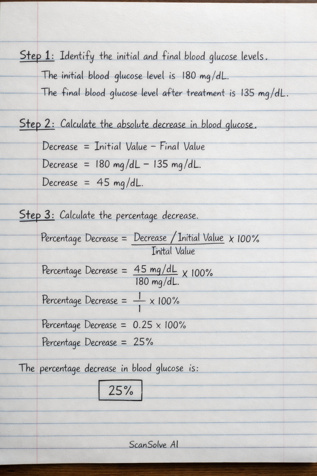 Handwritten step-by-step solution preview