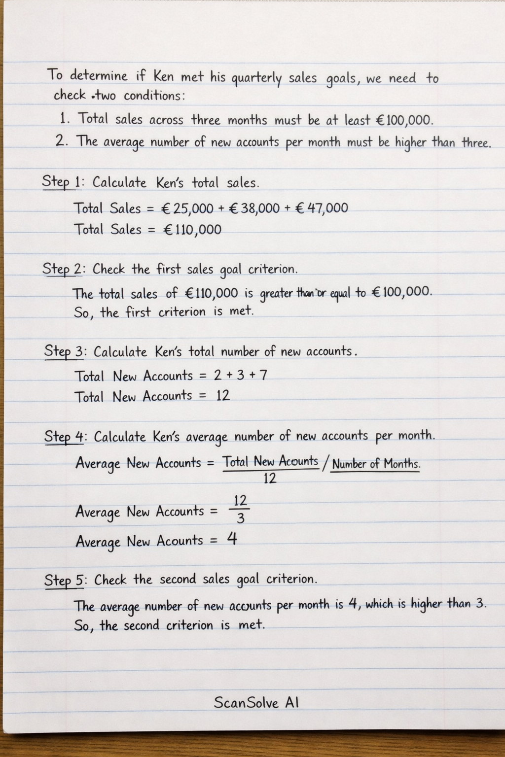 Handwritten step-by-step solution preview