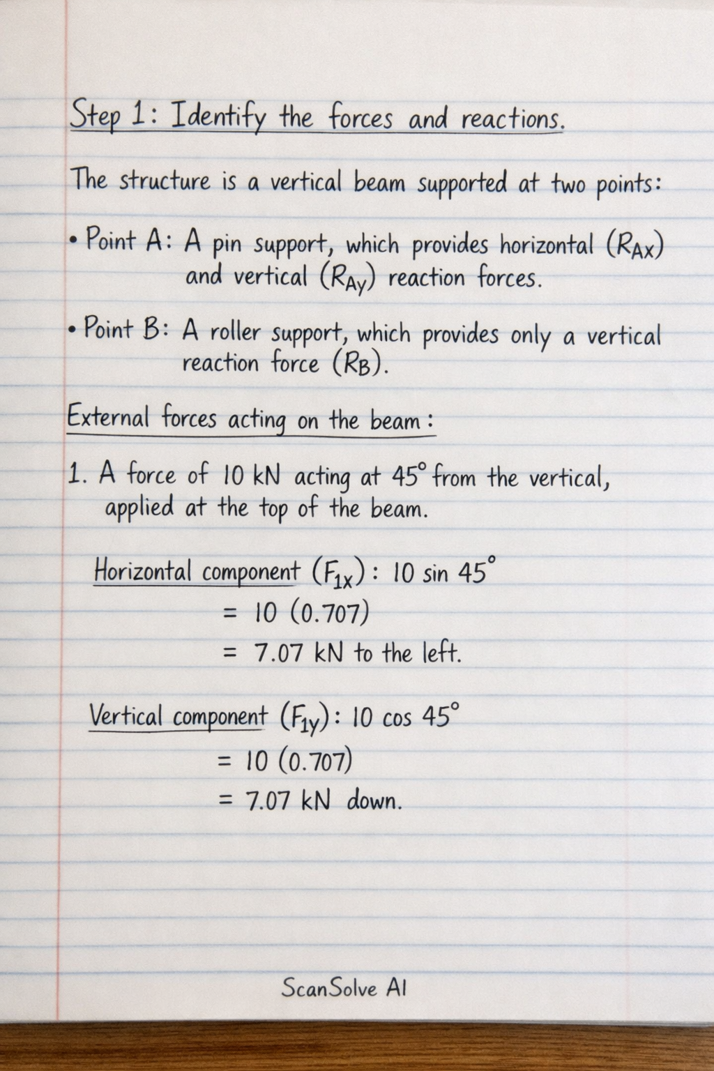 Handwritten step-by-step solution preview