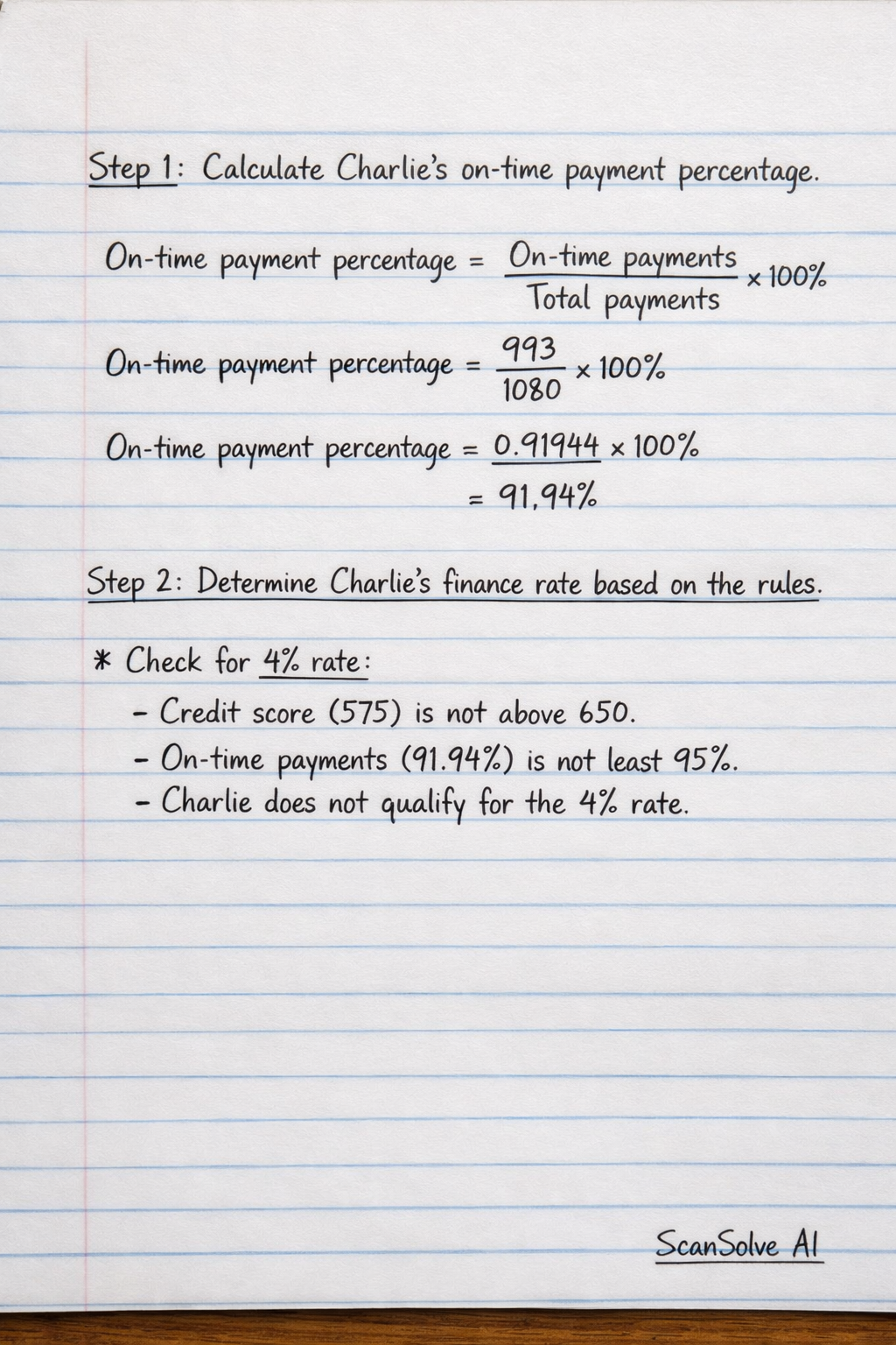 Handwritten step-by-step solution preview