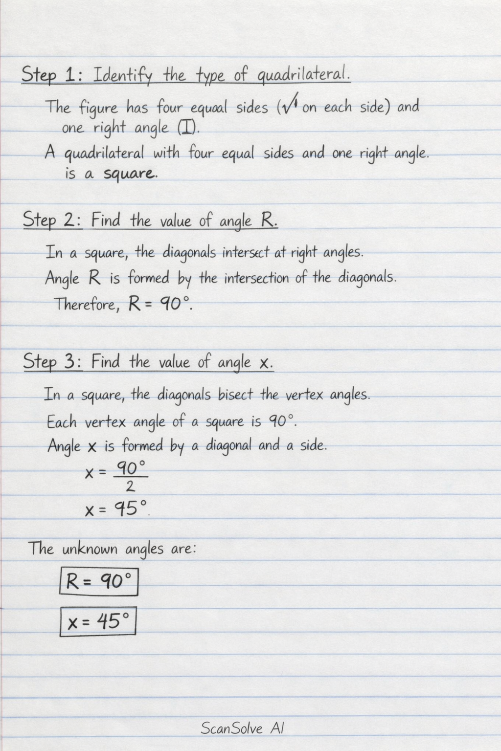 Handwritten step-by-step solution preview