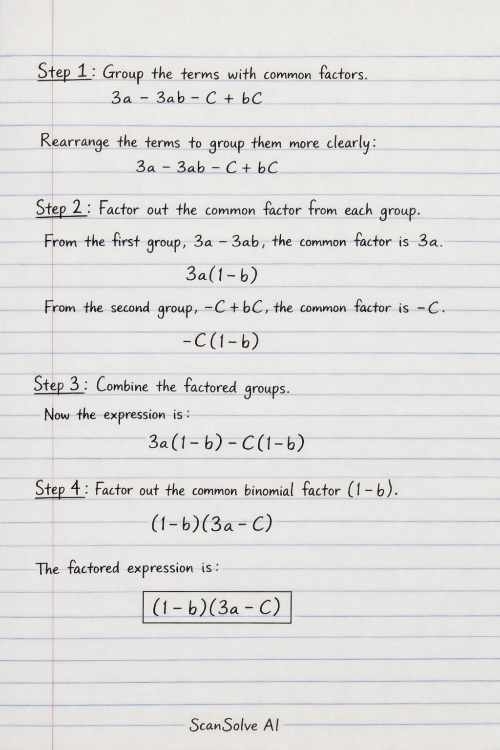 Handwritten step-by-step solution preview
