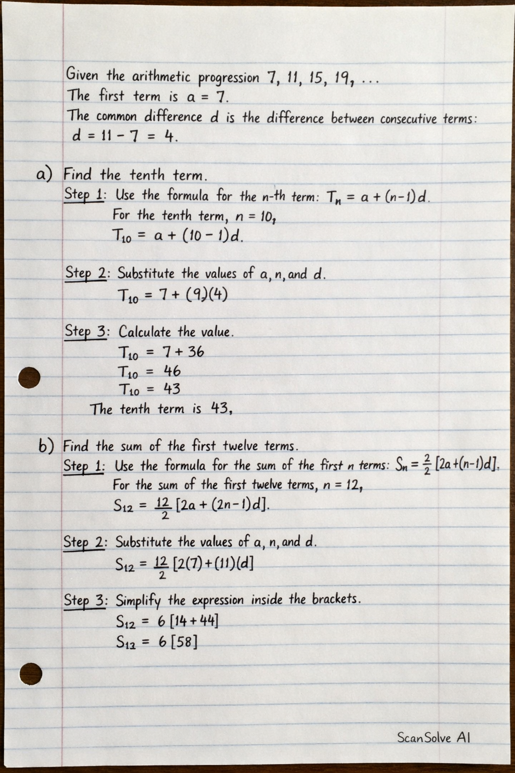 Handwritten step-by-step solution preview