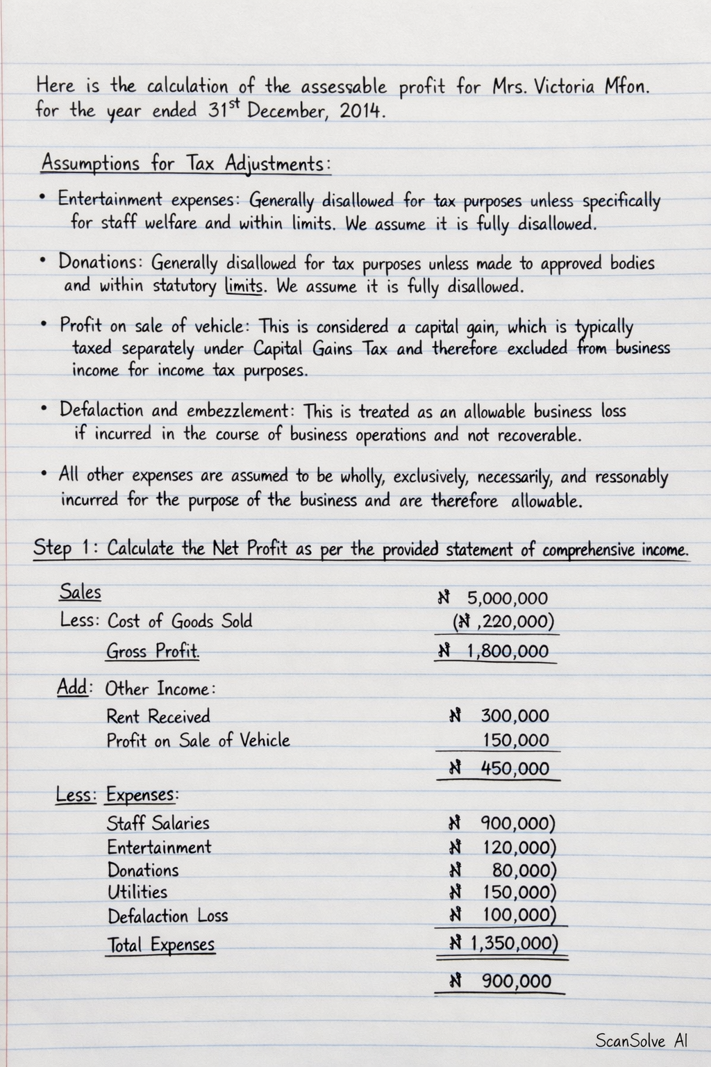 Handwritten step-by-step solution preview