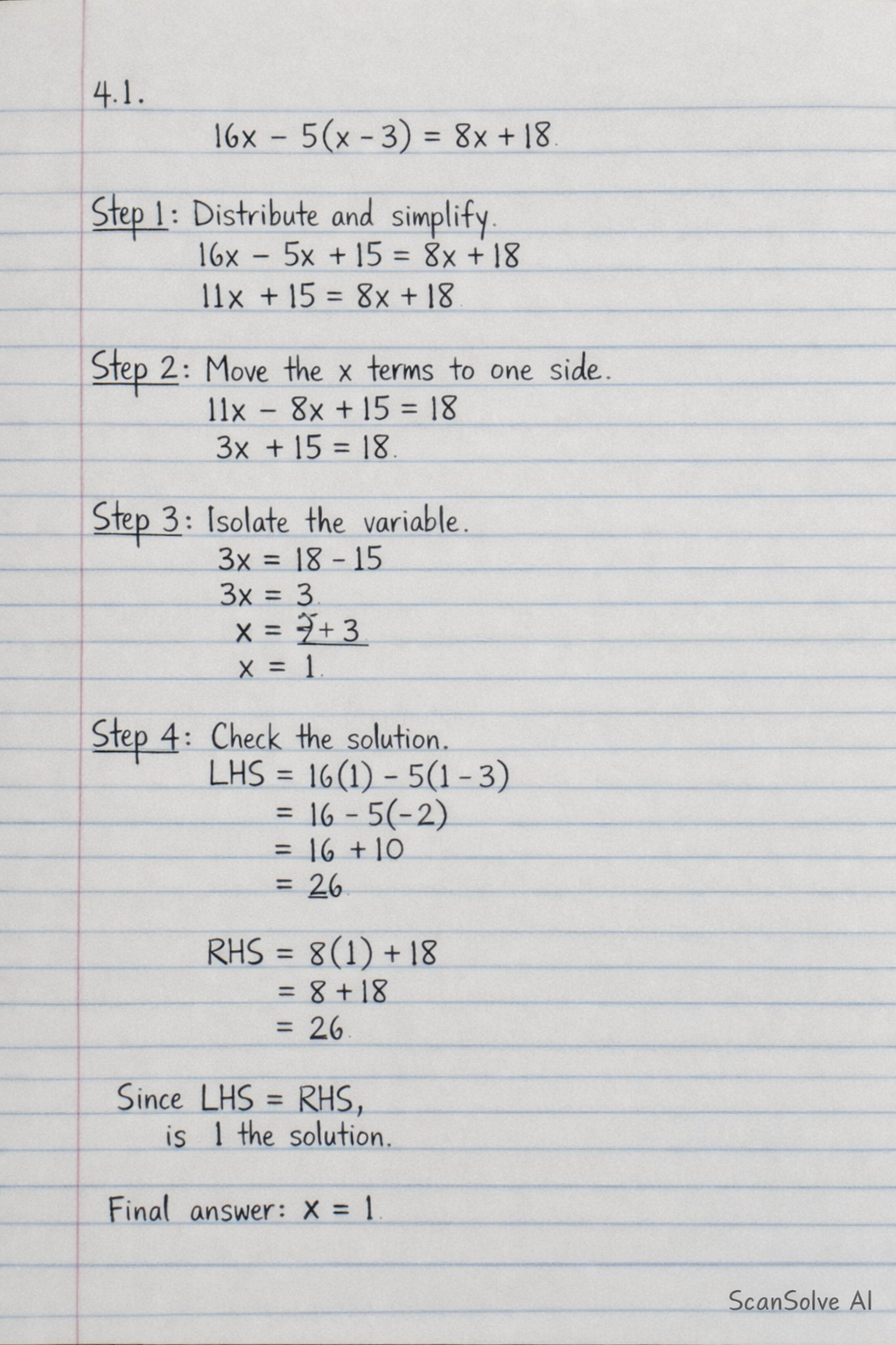 Handwritten step-by-step solution preview