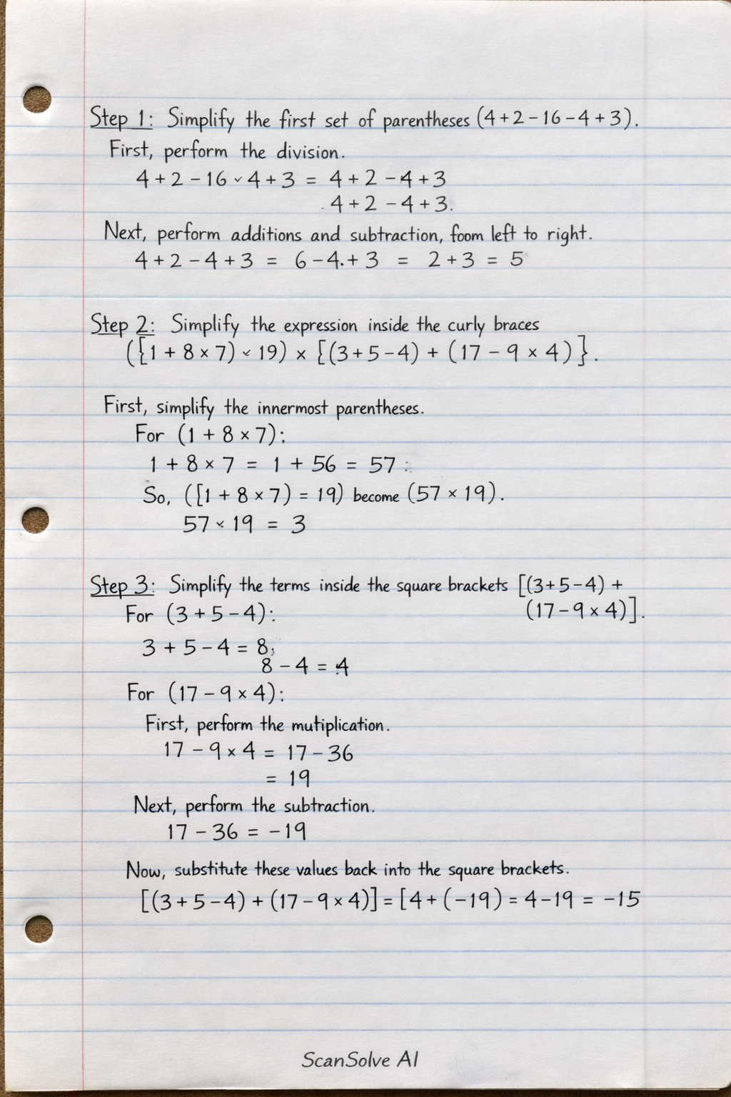 Handwritten step-by-step solution preview