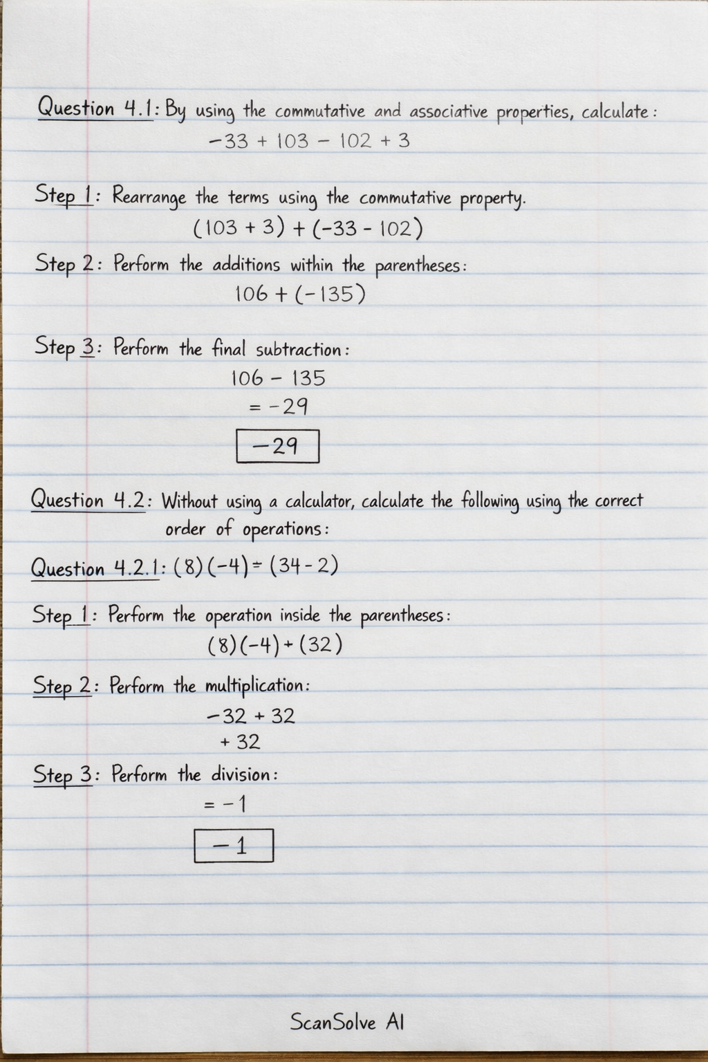 Handwritten step-by-step solution preview
