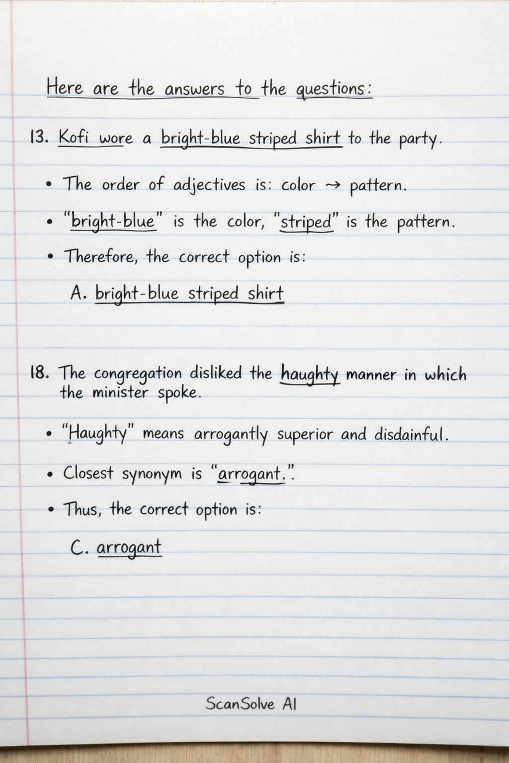 Handwritten step-by-step solution preview