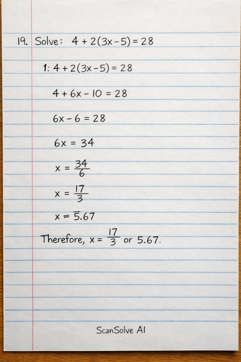 Handwritten step-by-step solution preview