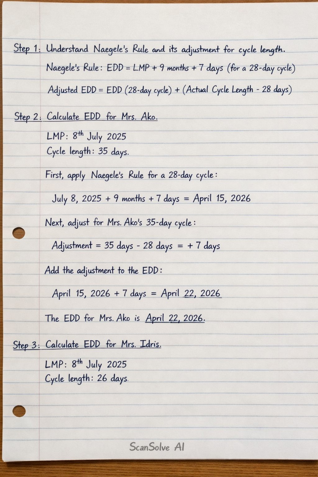 Handwritten step-by-step solution preview