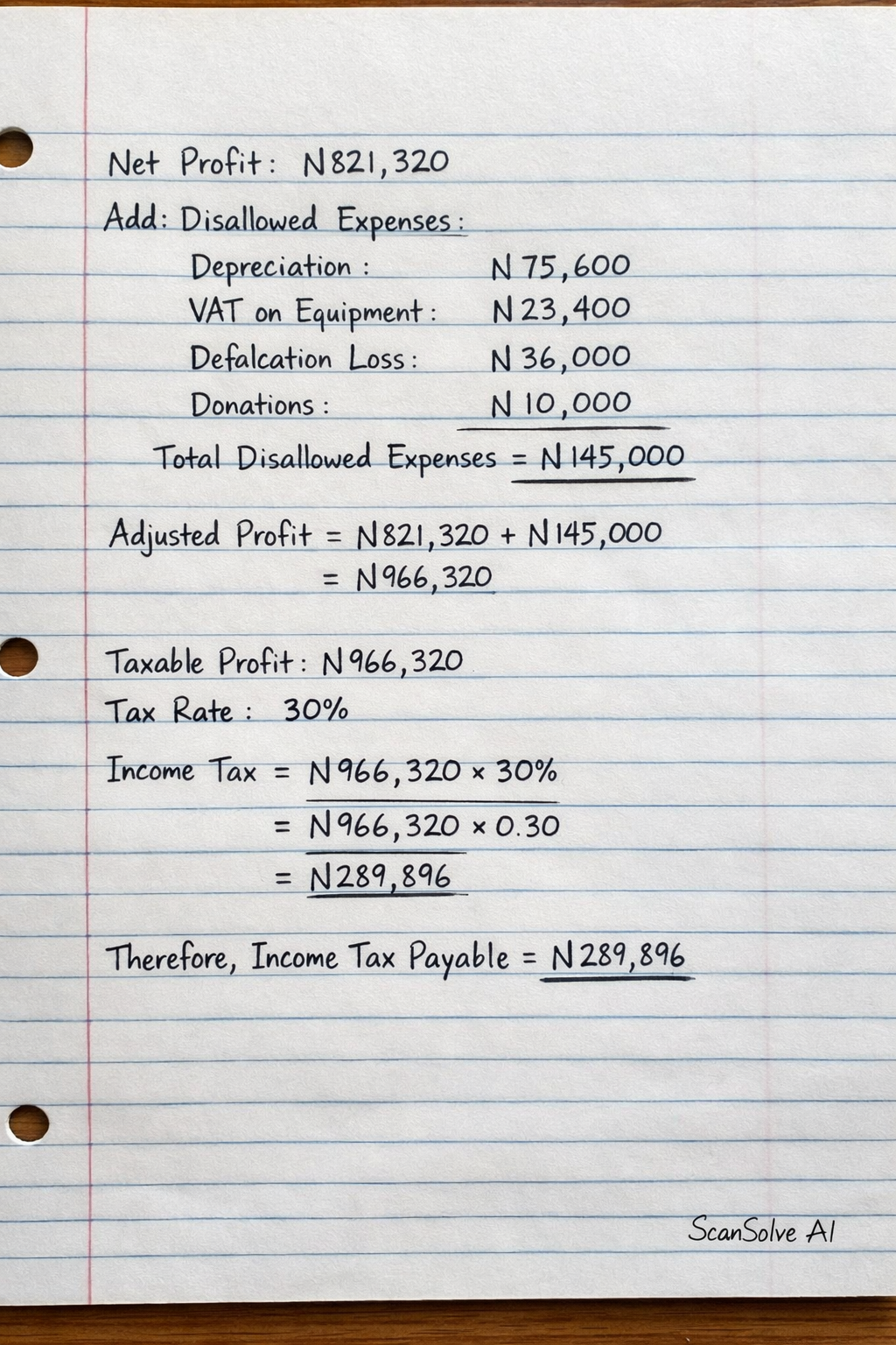 Handwritten step-by-step solution preview