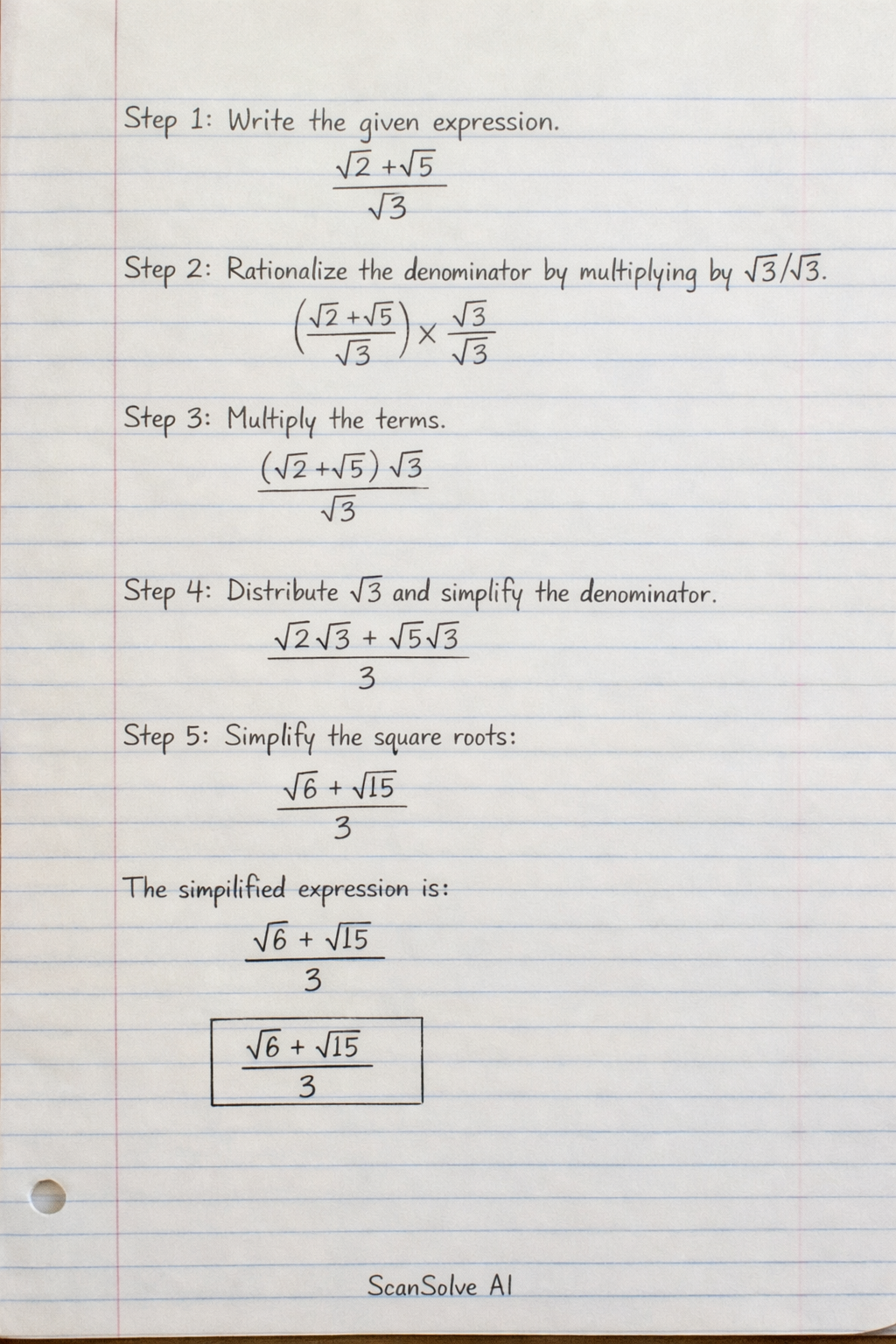 Handwritten step-by-step solution preview