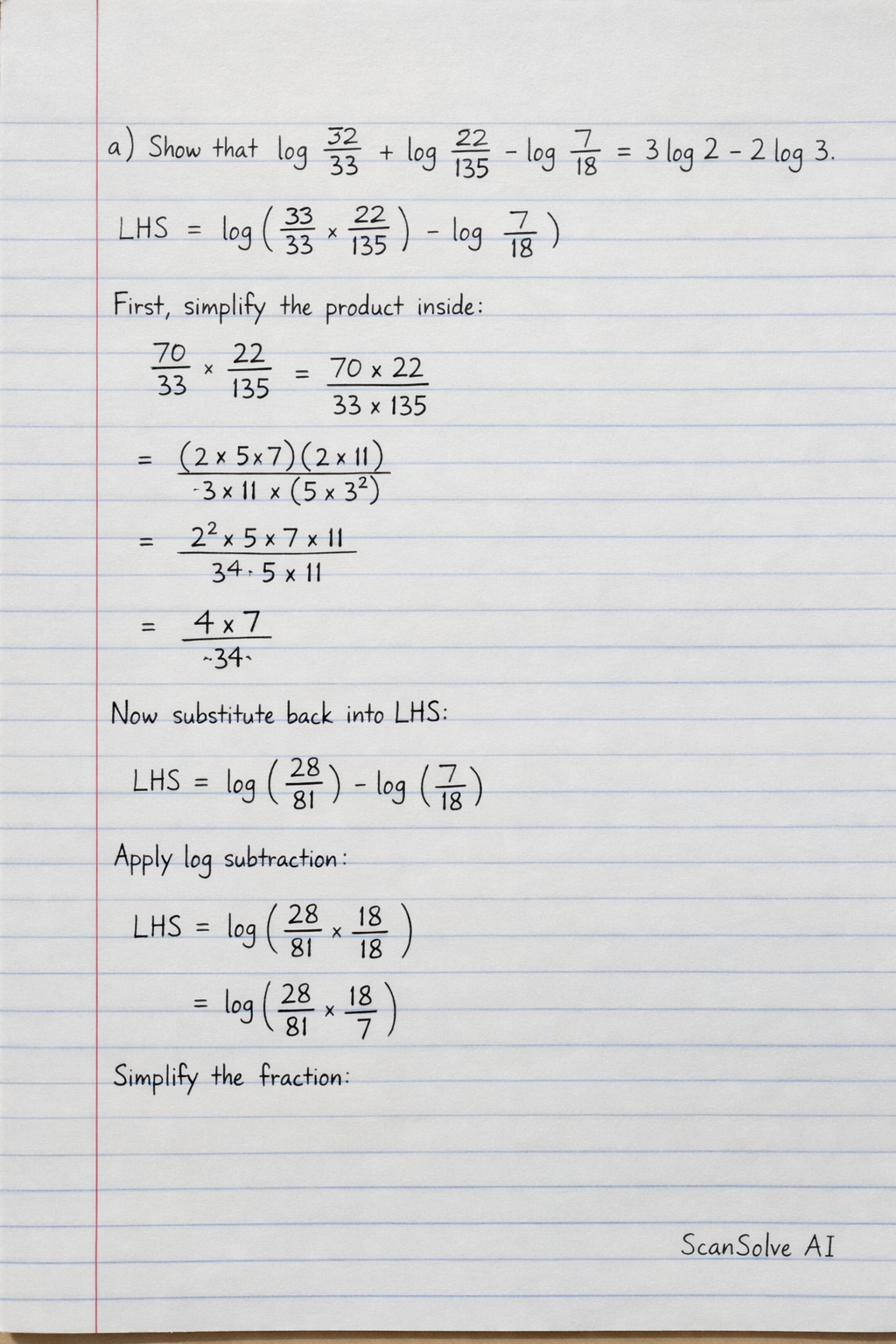 Handwritten step-by-step solution preview