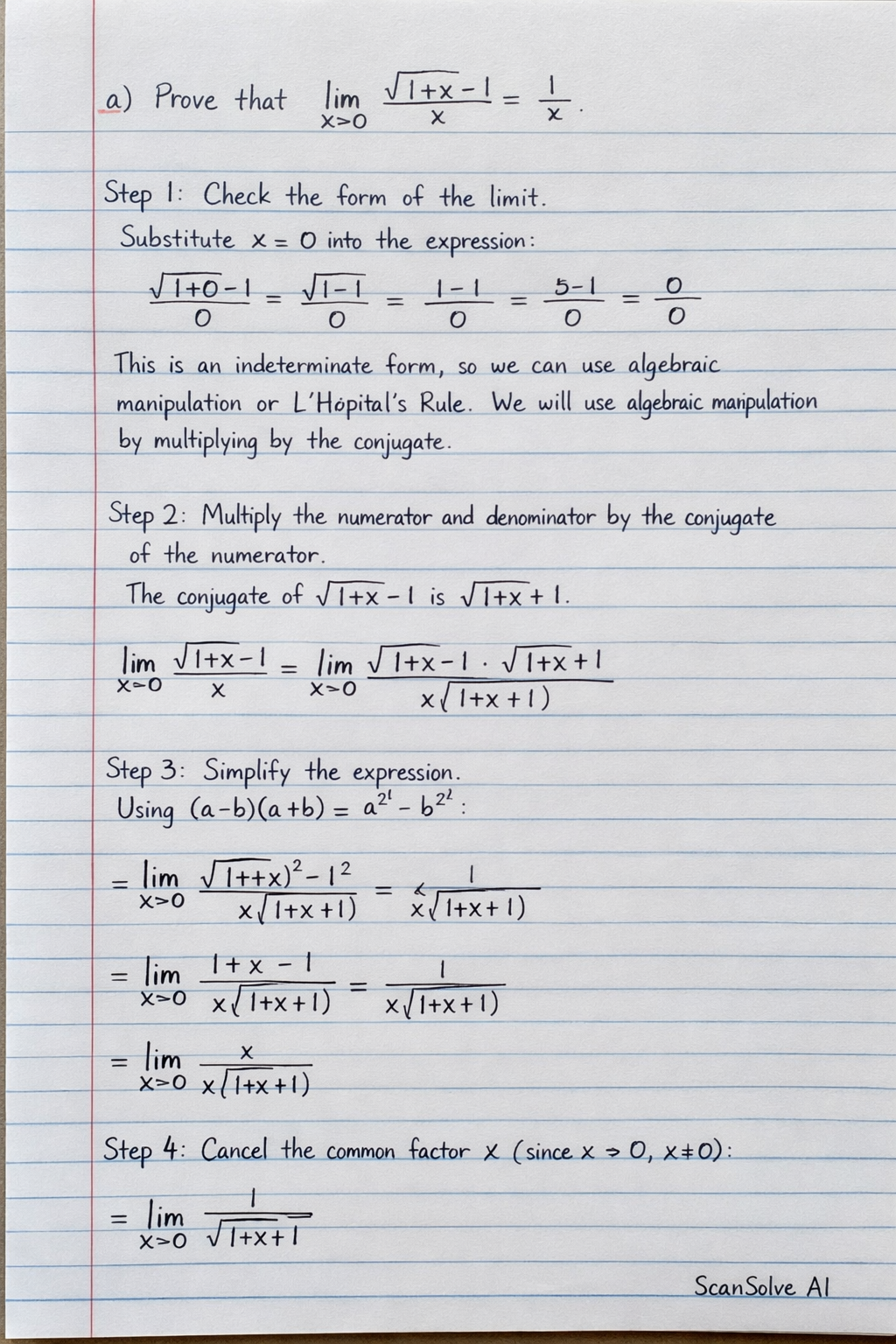 Handwritten step-by-step solution preview