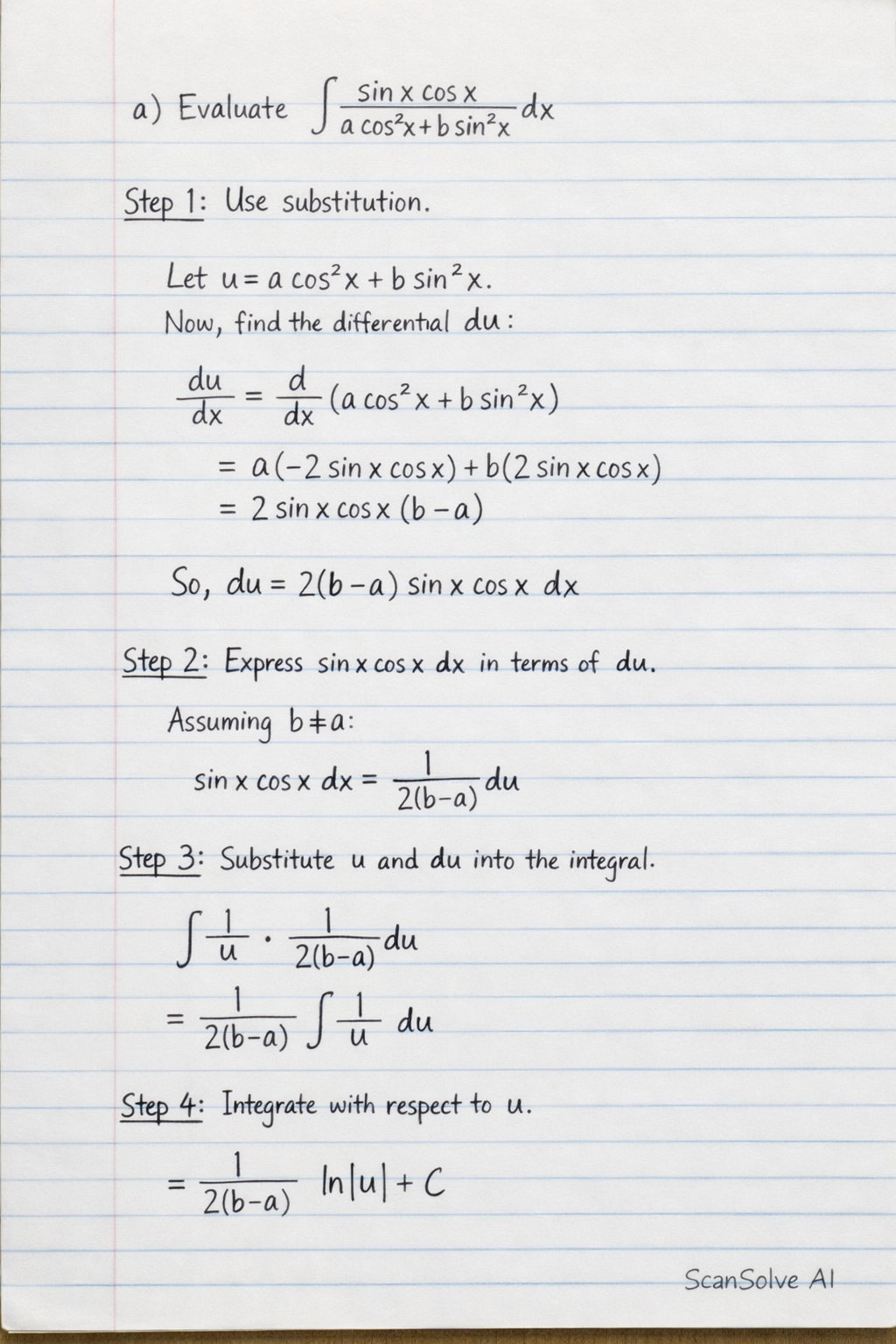 Handwritten step-by-step solution preview