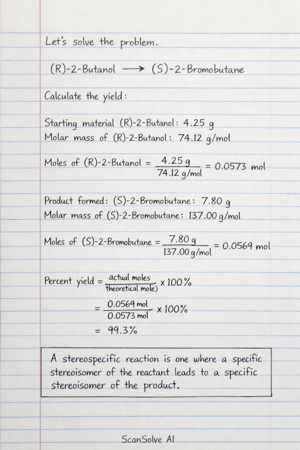 Handwritten step-by-step solution preview