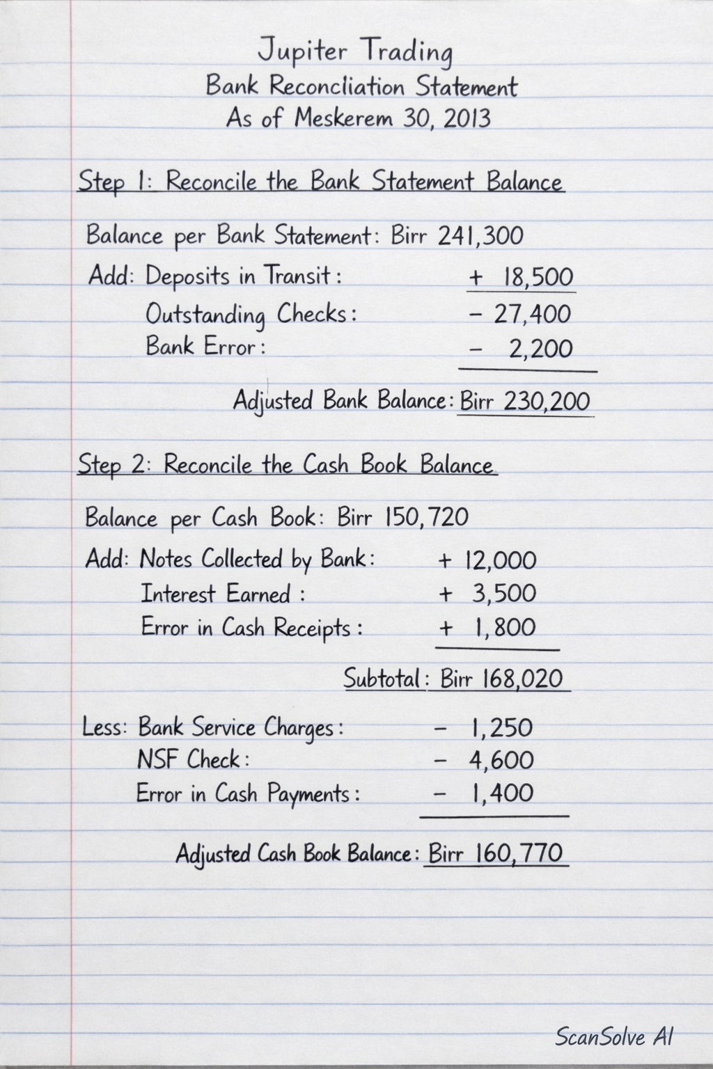 Handwritten step-by-step solution preview