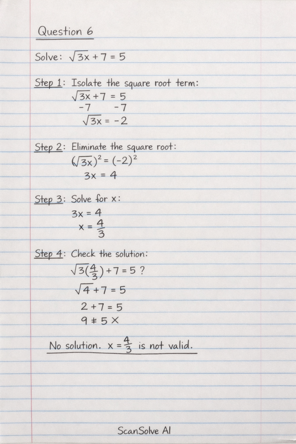 Handwritten step-by-step solution preview