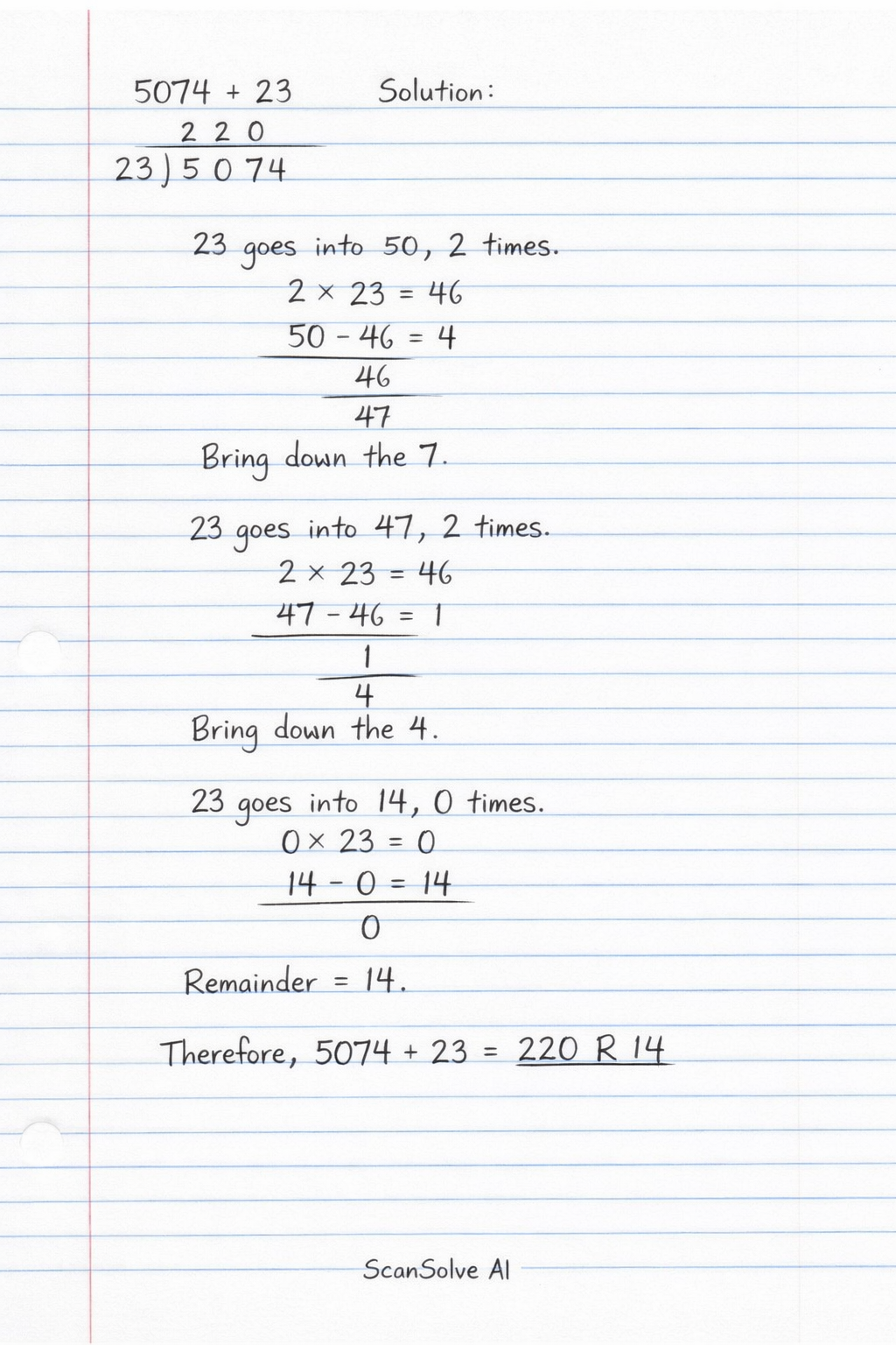 Handwritten step-by-step solution preview