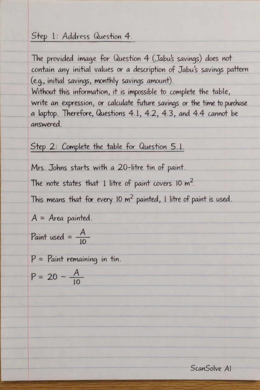 Handwritten step-by-step solution preview