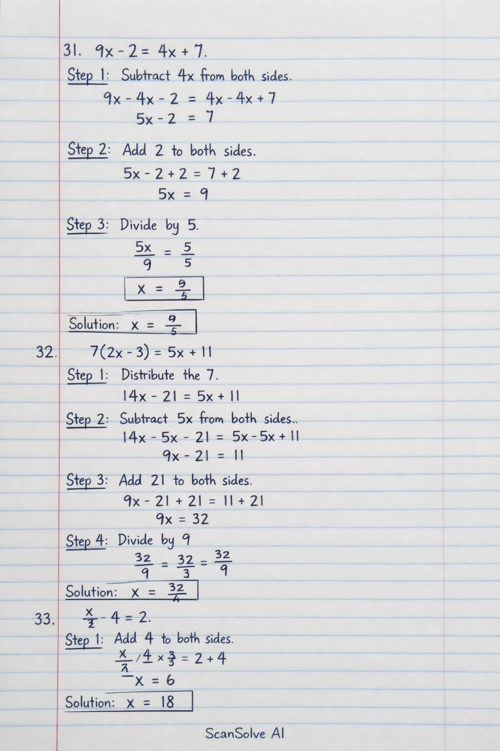 Handwritten step-by-step solution preview