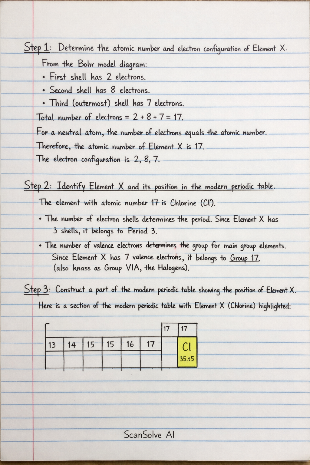 Handwritten step-by-step solution preview